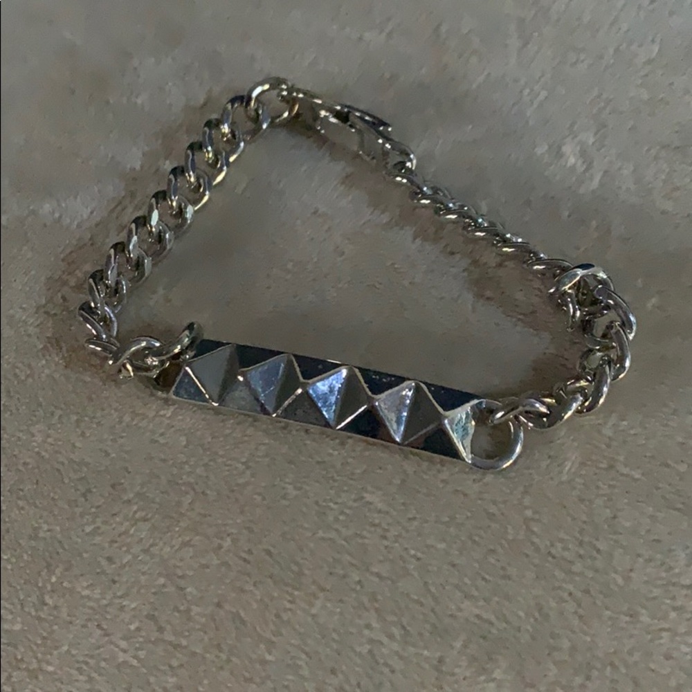 Silver spike bracelet